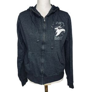 Disney Jack Skellington Women's Charcoal Grey Spiderweb Print Hoodie Small